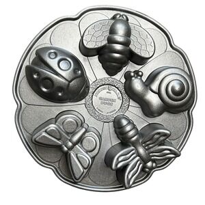 NORDIC WARE Garden Bugs Cake Pan Butterfly Ladybug Bee Snail Dragonfly Aluminum